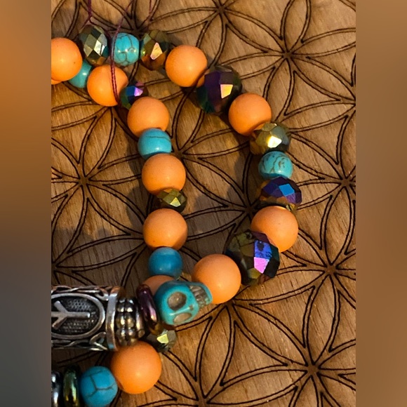 Handmade Aztec Runes matching bracelet set - Picture 4 of 6